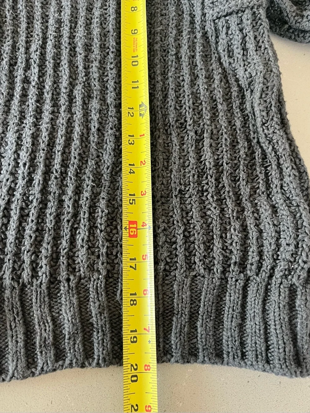 Eileen Fisher Ribbed Knit Cardigan Sweater Dark Gray Women’s Size S - Picture 7 of 8